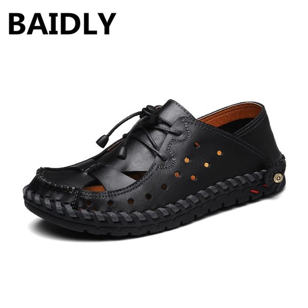 baidly genuine leather summer beach sandals male shoes fashion men sandals casual water walking sandalias big size, Black
baidly genuine leather summer beach sandals male shoes fashion men sandals casual water walking sandalias big size, Black