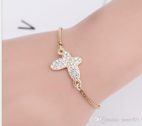 butterfly expandable bracelets full rhinestoned personality gold/silver plated chain bracelets, Black
butterfly expandable bracelets full rhinestoned personality gold/silver plated chain bracelets, Black