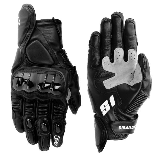 

Фирменные кожаные перчатки для мотоциклистов Полные гантели De Moto с сенсорным экр