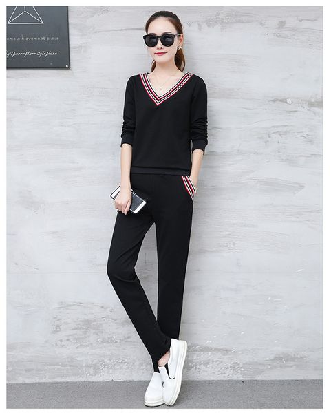 regular tracksuit long sleeve stitching sweatshirts casual suit women clothing 2 piece set +pants sporting suit female, Gray
regular tracksuit long sleeve stitching sweatshirts casual suit women clothing 2 piece set +pants sporting suit female, Gray