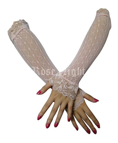 

etiquette jacquard mesh gloves gauze colorful long sleeve gloves st02, Blue;gray