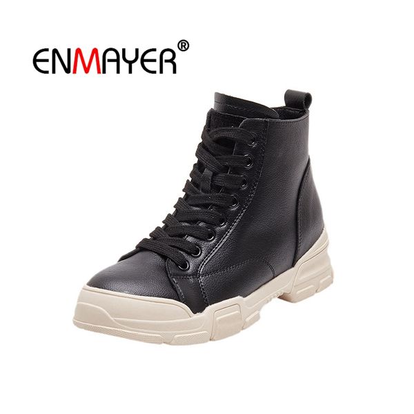 enmayer woman ankle boots winter causal round toe real leather fashion boots lace up high heels round toe shoes women cr1986, Black
enmayer woman ankle boots winter causal round toe real leather fashion boots lace up high heels round toe shoes women cr1986, Black