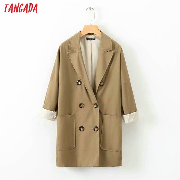 tangada fashion women 2018 autumn linen jackets button pocket turn down collar coat ladies loose streetwear xd442, Black;brown
tangada fashion women 2018 autumn linen jackets button pocket turn down collar coat ladies loose streetwear xd442, Black;brown