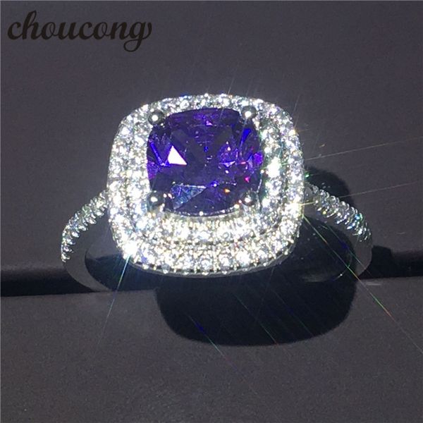 choucong fashion cushion cut 3ct purple diamonique zircon jewelry 925 sterling silver anniversary wedding band ring for women, Slivery;golden
choucong fashion cushion cut 3ct purple diamonique zircon jewelry 925 sterling silver anniversary wedding band ring for women, Slivery;golden