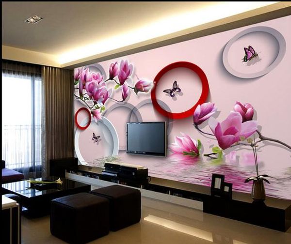 

фантазия цветок мода 3d настенная роспись тв фон стены обои для стен 3 d для гостиной