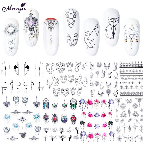 monja 24pcs nail water transfer stickers watermark decals slider dream catcher flower image manicure nail art decorations, Black
monja 24pcs nail water transfer stickers watermark decals slider dream catcher flower image manicure nail art decorations, Black