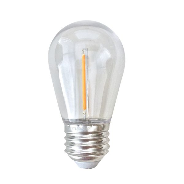 LED Filament Decorative Light Bulb 120V 1W S14 2200K E26 Warm White Clear Finish ETL
LED Filament Decorative Light Bulb 120V 1W S14 2200K E26 Warm White Clear Finish ETL