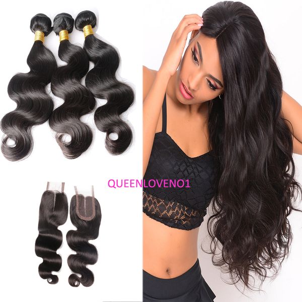brazilian silky body wave hair weaves 3bundles with lace closures middle 3 part double weft human hair extensions dyeable no shedding, Black
brazilian silky body wave hair weaves 3bundles with lace closures middle 3 part double weft human hair extensions dyeable no shedding, Black