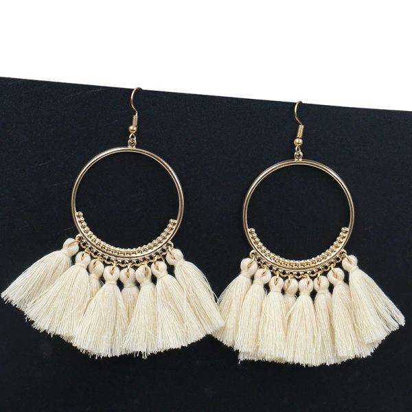 boho handmade statement tassel earrings for women vintage round long drop earrings wedding party bridal fringed jewelry gift 50pairs, Silver
boho handmade statement tassel earrings for women vintage round long drop earrings wedding party bridal fringed jewelry gift 50pairs, Silver