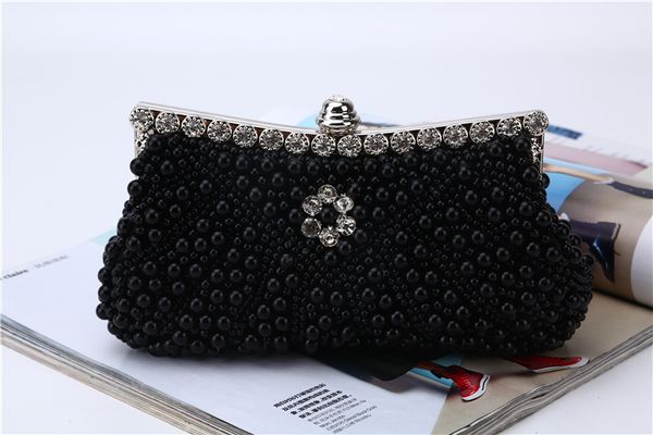 pearl hand bags pure hand beaded embroidery bag diamond the clutch celebrity dresses with bags for bridal and lady wear, Black
pearl hand bags pure hand beaded embroidery bag diamond the clutch celebrity dresses with bags for bridal and lady wear, Black