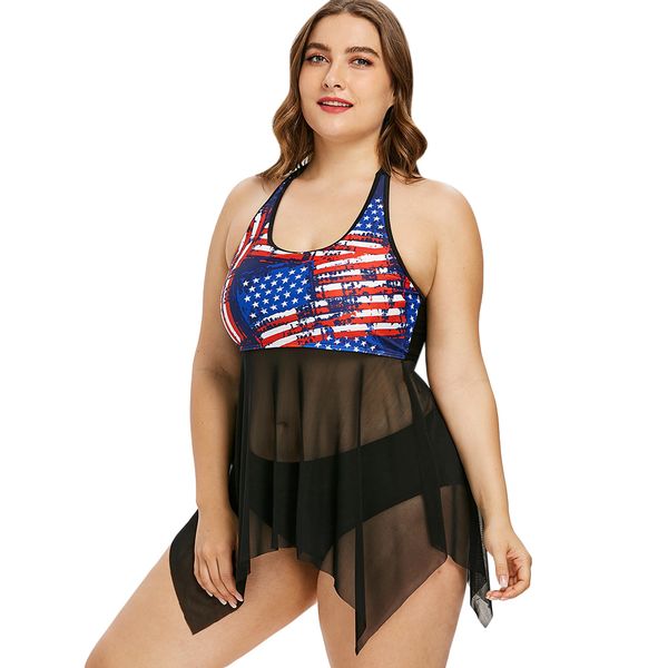 wipalo plus size american flag sheer mesh women set summer empire waist backless halter two piece sets beach wear bathing suit, White
wipalo plus size american flag sheer mesh women set summer empire waist backless halter two piece sets beach wear bathing suit, White