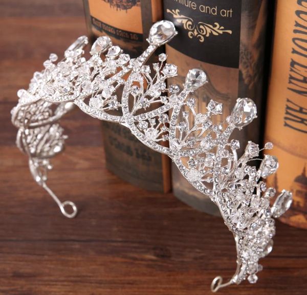 new diamond wedding crown wedding bridal crown accessories, Silver