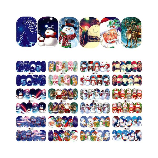 hhff 12 sheets beauty christmas water transfer nail art stickers decals nails decorations manicure tools santa claus snow, Black
hhff 12 sheets beauty christmas water transfer nail art stickers decals nails decorations manicure tools santa claus snow, Black