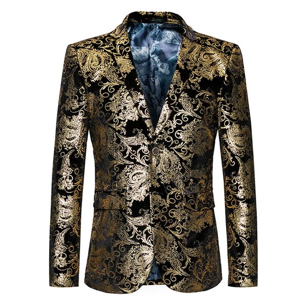 2017 new arrive autumn winter fashion men gold flower pattern soft suits evening party presenters plus size blazer, White;black
2017 new arrive autumn winter fashion men gold flower pattern soft suits evening party presenters plus size blazer, White;black