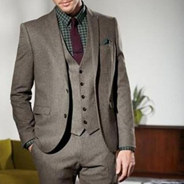 winter tweed men suit 2018 tailor made wedding groom tuxedos bridegroom costume three piece jacket pants vest formal blazer, Black;gray
winter tweed men suit 2018 tailor made wedding groom tuxedos bridegroom costume three piece jacket pants vest formal blazer, Black;gray