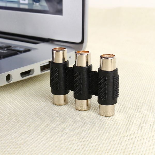 triple 3 port female to female rca av audio video f/f jack connector coupler adapter extender
triple 3 port female to female rca av audio video f/f jack connector coupler adapter extender