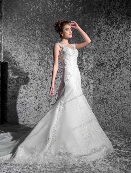 grace ivory tulle straps v-neck applique mermaid wedding dresses bridal pageant dresses wedding attire dresses custom size 2-16 zw612158, White
grace ivory tulle straps v-neck applique mermaid wedding dresses bridal pageant dresses wedding attire dresses custom size 2-16 zw612158, White