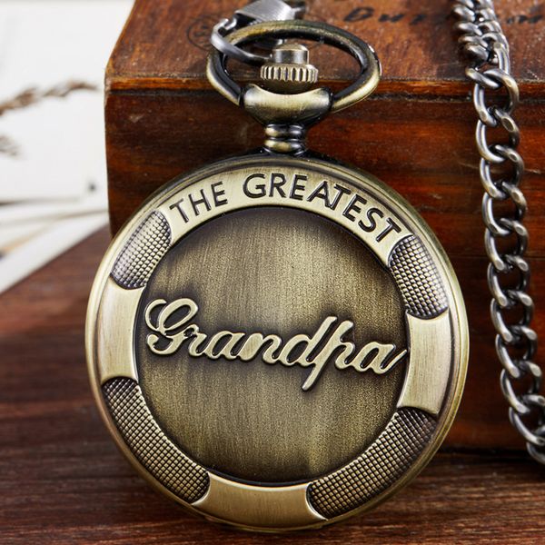 fathers day bronze quartz pocket watch the greatest grandpa necklace fob chain clock for male mens grandfather birthday gift box, Slivery;golden
fathers day bronze quartz pocket watch the greatest grandpa necklace fob chain clock for male mens grandfather birthday gift box, Slivery;golden