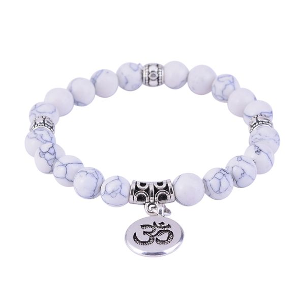 white howlite turquoises beads bracelet white lotus life tree om buddha bracelets men women yoga mala bead meditation jewelry, Black
white howlite turquoises beads bracelet white lotus life tree om buddha bracelets men women yoga mala bead meditation jewelry, Black