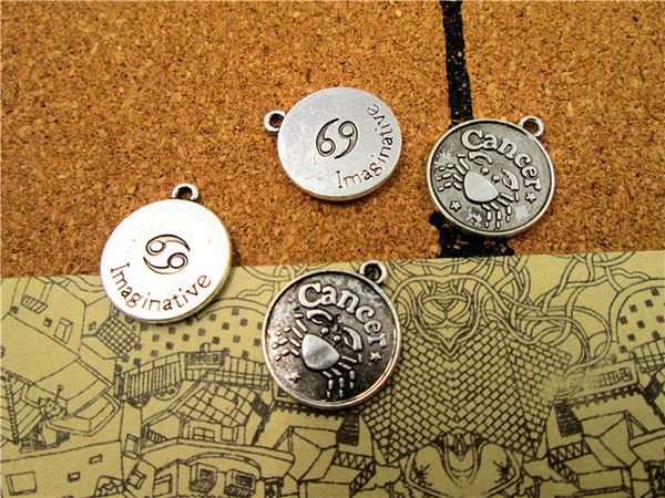 36pcs constellation charms, antique silve constellation cancer 18*20mm star sign charm pendant, Bronze;silver 
36pcs constellation charms, antique silve constellation cancer 18*20mm star sign charm pendant, Bronze;silver
