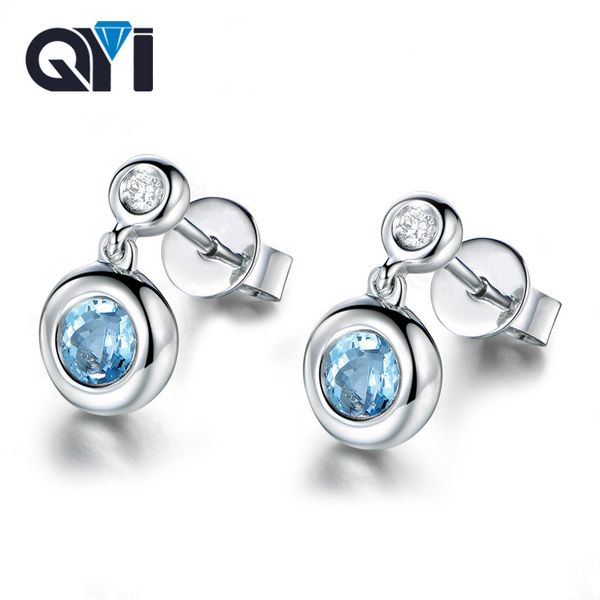 qyi natural sky blue z gemstone 925 sterling silver stud earrings for women wedding earrings color gems private custom, Golden;silver
qyi natural sky blue z gemstone 925 sterling silver stud earrings for women wedding earrings color gems private custom, Golden;silver