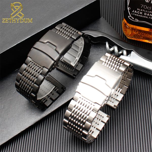stainless steel bracelet 24mm mens watches strap solid metal watch band 22mm 316l stainless steel bracelet double safety buckle, Black;brown
stainless steel bracelet 24mm mens watches strap solid metal watch band 22mm 316l stainless steel bracelet double safety buckle, Black;brown