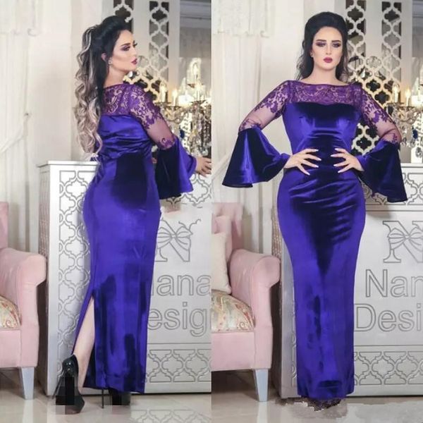 saudi arabic 2018 velvet sheer jewel neck lace appliques evening party gowns with long sleeves zipper back ankle length prom dresses, Black;red
saudi arabic 2018 velvet sheer jewel neck lace appliques evening party gowns with long sleeves zipper back ankle length prom dresses, Black;red