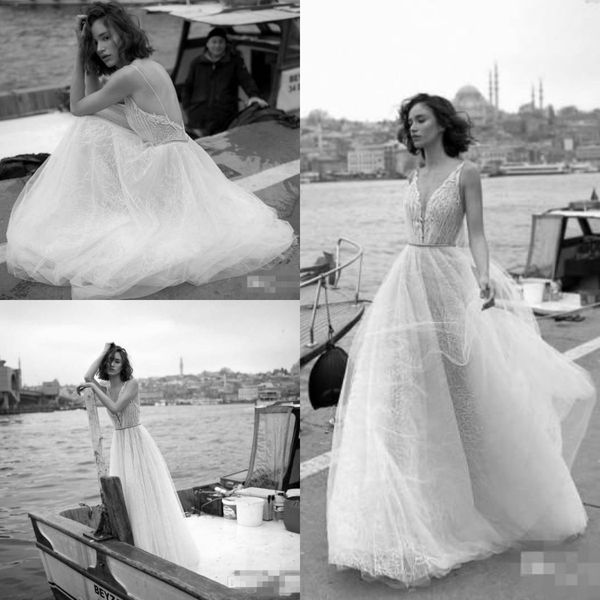 liz martinez beach wedding dresses spaghetti plunging v neck backless boho stylish bridal gowns vestido de novia, White
liz martinez beach wedding dresses spaghetti plunging v neck backless boho stylish bridal gowns vestido de novia, White