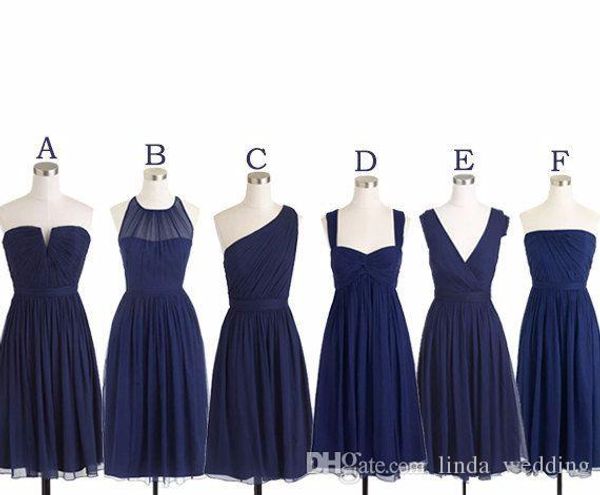 dark navy blue bridesmaid dress real sample picture a line chiffon knee length women wear maid of honor dress for wedding party gown, White;pink
dark navy blue bridesmaid dress real sample picture a line chiffon knee length women wear maid of honor dress for wedding party gown, White;pink