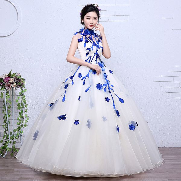 4 color red black blue vintage high neck flowers wedding dress 2018 new korean style princess lace ball vestidos de novia, White
4 color red black blue vintage high neck flowers wedding dress 2018 new korean style princess lace ball vestidos de novia, White