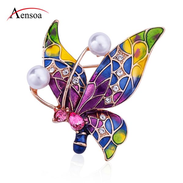 aensoa colorful rhinestone crystal butterfly brooch with simulate pearl for women enamel insect brooches pins suit dress gifts, Gray
aensoa colorful rhinestone crystal butterfly brooch with simulate pearl for women enamel insect brooches pins suit dress gifts, Gray