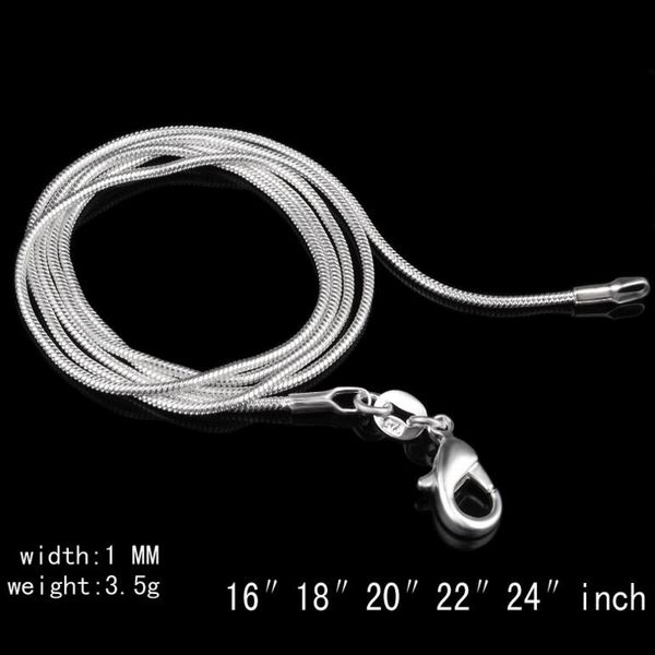 925 sterling silver snake chain necklace 1mm 16-24inches fashion jewelry factory price moq 50 pcs
925 sterling silver snake chain necklace 1mm 16-24inches fashion jewelry factory price moq 50 pcs