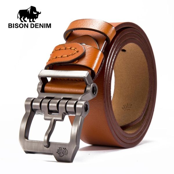 bison denim brand belt for men cowskin genuine lether pin buckle male strap vintage jeans n71223, Black;brown
bison denim brand belt for men cowskin genuine lether pin buckle male strap vintage jeans n71223, Black;brown