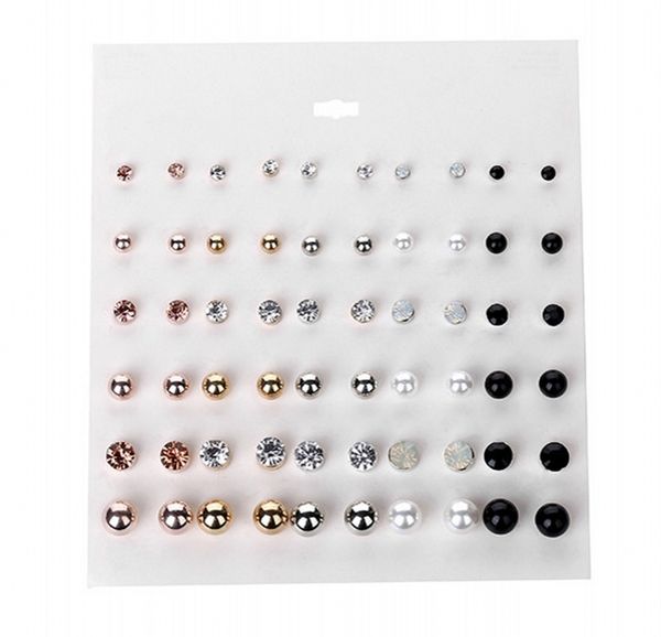 30 pairs multiple stud earrings set women girls pearl crystal ball piercing earrings set woman jewelry assorted earring set dhl h148r, Golden;silver
30 pairs multiple stud earrings set women girls pearl crystal ball piercing earrings set woman jewelry assorted earring set dhl h148r, Golden;silver
