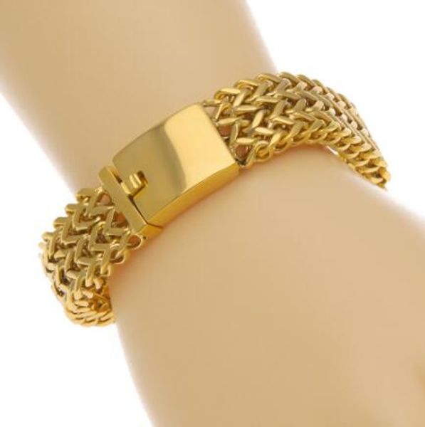 the bling king 18mm gold miami cuban link bracelet for men women silver plated stainless steel franco rope bangle, Golden;silver
the bling king 18mm gold miami cuban link bracelet for men women silver plated stainless steel franco rope bangle, Golden;silver