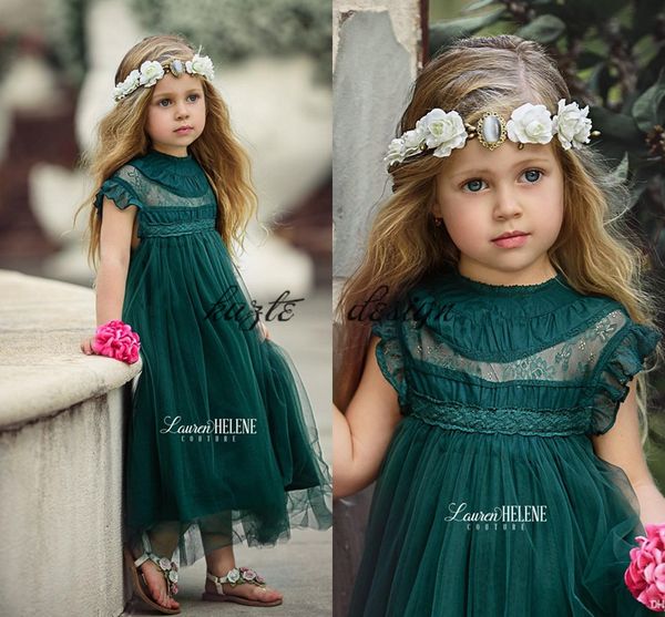 dark hunter green flower girls dresses for boho vintage wedding sheer neck cap sleeve tulle custom baby child first communion dress, White;blue
dark hunter green flower girls dresses for boho vintage wedding sheer neck cap sleeve tulle custom baby child first communion dress, White;blue