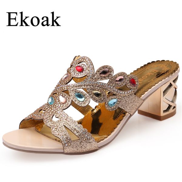 ekoak new 2017 summer shoes flower rhinestone cut-outs women high heel sandals ladies party dress shoes woman size 36-41, Black
ekoak new 2017 summer shoes flower rhinestone cut-outs women high heel sandals ladies party dress shoes woman size 36-41, Black
