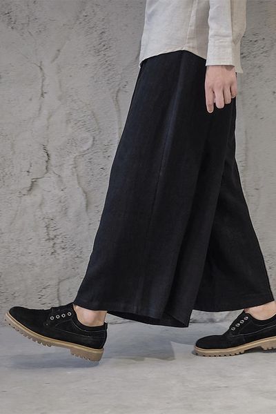 27-44 2018 new men's clothing hair stylist gd chinese style hip hop cotton linen wide leg pants pantskirt plus size costumes, Black
27-44 2018 new men's clothing hair stylist gd chinese style hip hop cotton linen wide leg pants pantskirt plus size costumes, Black