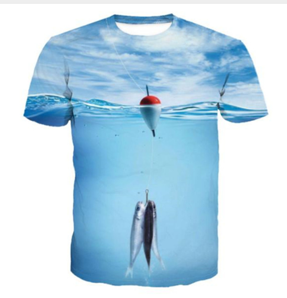 fashion fishing t-shirt funny 3d printed women/men short sleeve t-shirt casual k328, White;black
fashion fishing t-shirt funny 3d printed women/men short sleeve t-shirt casual k328, White;black