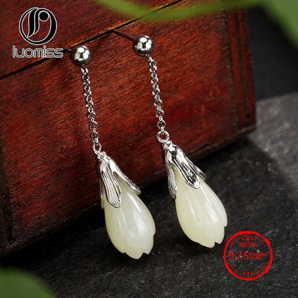 s925 sterling sliver vintage women earrings jewelry high-end fashion hetian magnolia inlaid plant drop earrings for lady, Golden;silver
s925 sterling sliver vintage women earrings jewelry high-end fashion hetian magnolia inlaid plant drop earrings for lady, Golden;silver