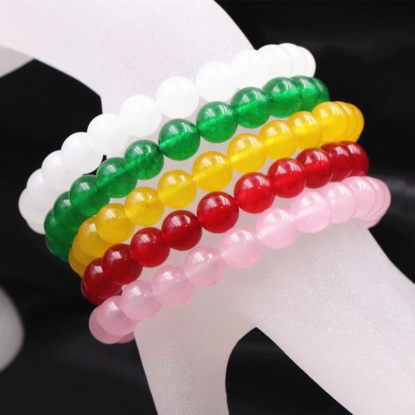 bohemia bracelet for women 8mm natural stone round jades jaspers chalcedony bracelets elastic rope bangle jewelry 7.5"a614, Black
bohemia bracelet for women 8mm natural stone round jades jaspers chalcedony bracelets elastic rope bangle jewelry 7.5"a614, Black