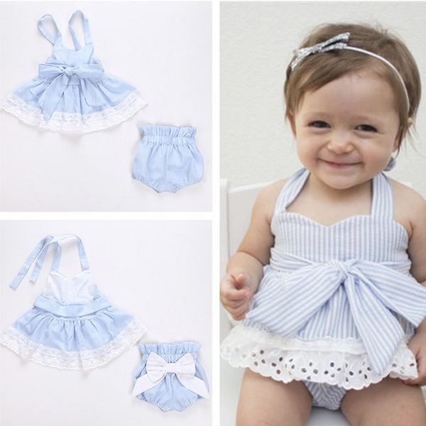 infant baby girls clothing set summer lace striped bowknot crop vest shorts bottoms 2pcs girls outfits set children clothing 0-24m, White
infant baby girls clothing set summer lace striped bowknot crop vest shorts bottoms 2pcs girls outfits set children clothing 0-24m, White
