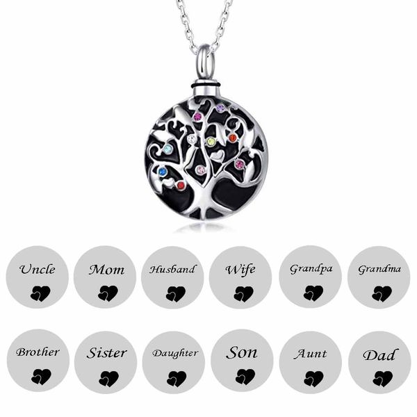 life tree stainless steel ash memorial necklace urn pendant keepsake cremation jewelry, Silver
life tree stainless steel ash memorial necklace urn pendant keepsake cremation jewelry, Silver