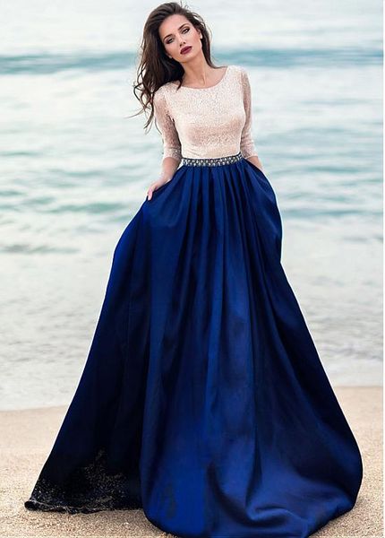 long beach prom dresses with 3/4 sleeves beading lace evening gowns 2020 party dresses usa uk online sale robe de soiree, Black
long beach prom dresses with 3/4 sleeves beading lace evening gowns 2020 party dresses usa uk online sale robe de soiree, Black