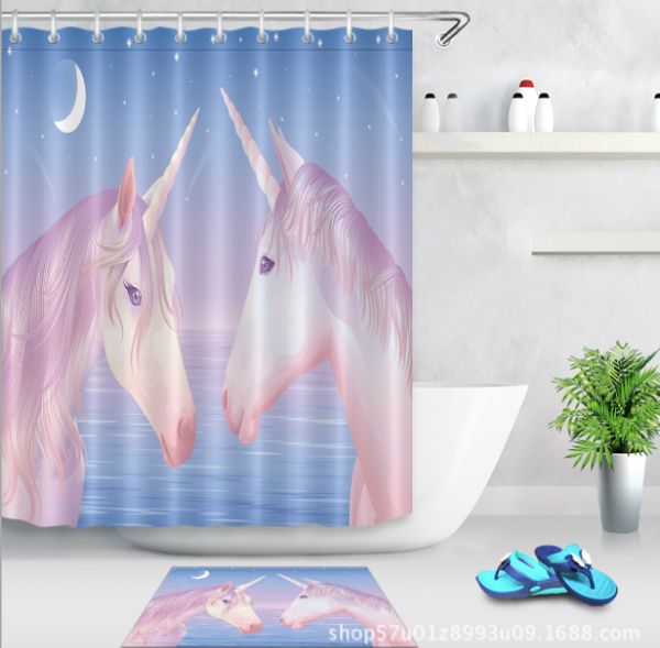 3d polyester fabric lovely horse shower curtains with 12 hooks for bathroom decor modern bath waterproof curtain floor mats sets
3d polyester fabric lovely horse shower curtains with 12 hooks for bathroom decor modern bath waterproof curtain floor mats sets