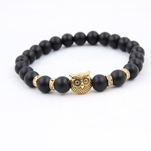 8mm silver plated animal owl head bracelet with natural black lava rock stone energy men beaded bracelets for women
8mm silver plated animal owl head bracelet with natural black lava rock stone energy men beaded bracelets for women