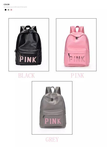 3 color pink letter equin backpack teenager girl pu waterproof travel double houlder backpack fa hion tudent chool bag
3 color pink letter equin backpack teenager girl pu waterproof travel double houlder backpack fa hion tudent chool bag