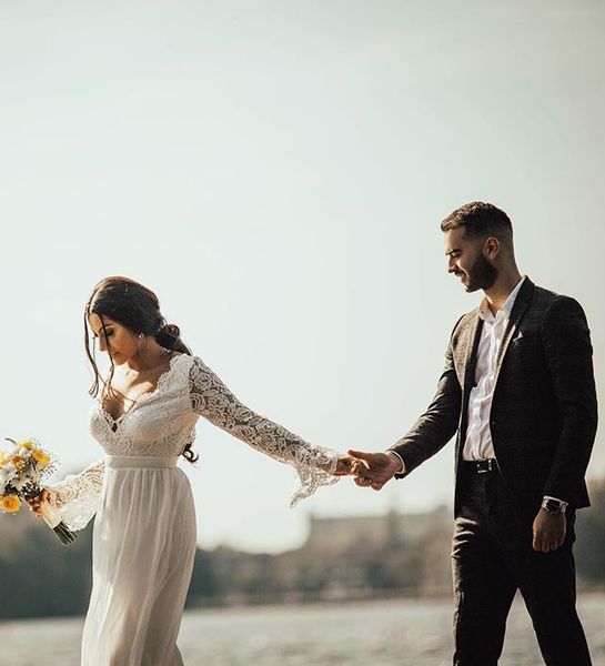 long sleeve lace wedding dresses v beck bohemia chiffon wedding gowns summer beach bride dresses robe de mariee, White
long sleeve lace wedding dresses v beck bohemia chiffon wedding gowns summer beach bride dresses robe de mariee, White