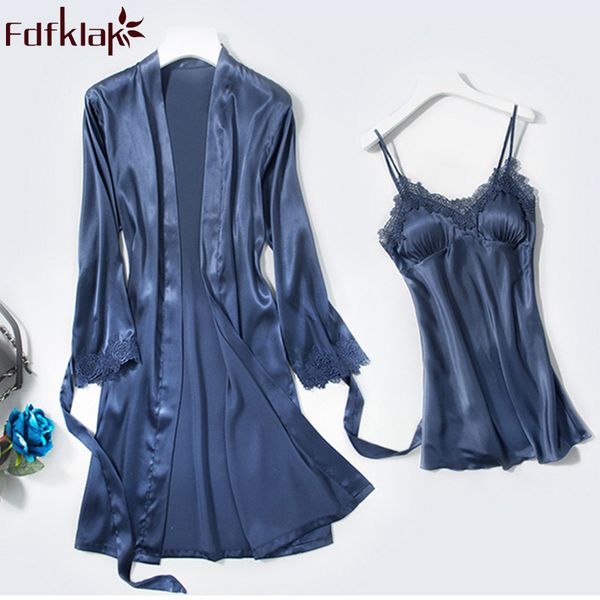 fdfklak high-grade two piece robe set spring autumn silk robe women long sleeve lace dressing gowns female bathrobes xxl, Black;red
fdfklak high-grade two piece robe set spring autumn silk robe women long sleeve lace dressing gowns female bathrobes xxl, Black;red