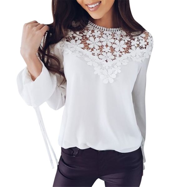 2018 brand new women's shirt spring summer fashion crochet lace patchwork chiffon blouses women long sleeve boho blusa feminina, White
2018 brand new women's shirt spring summer fashion crochet lace patchwork chiffon blouses women long sleeve boho blusa feminina, White